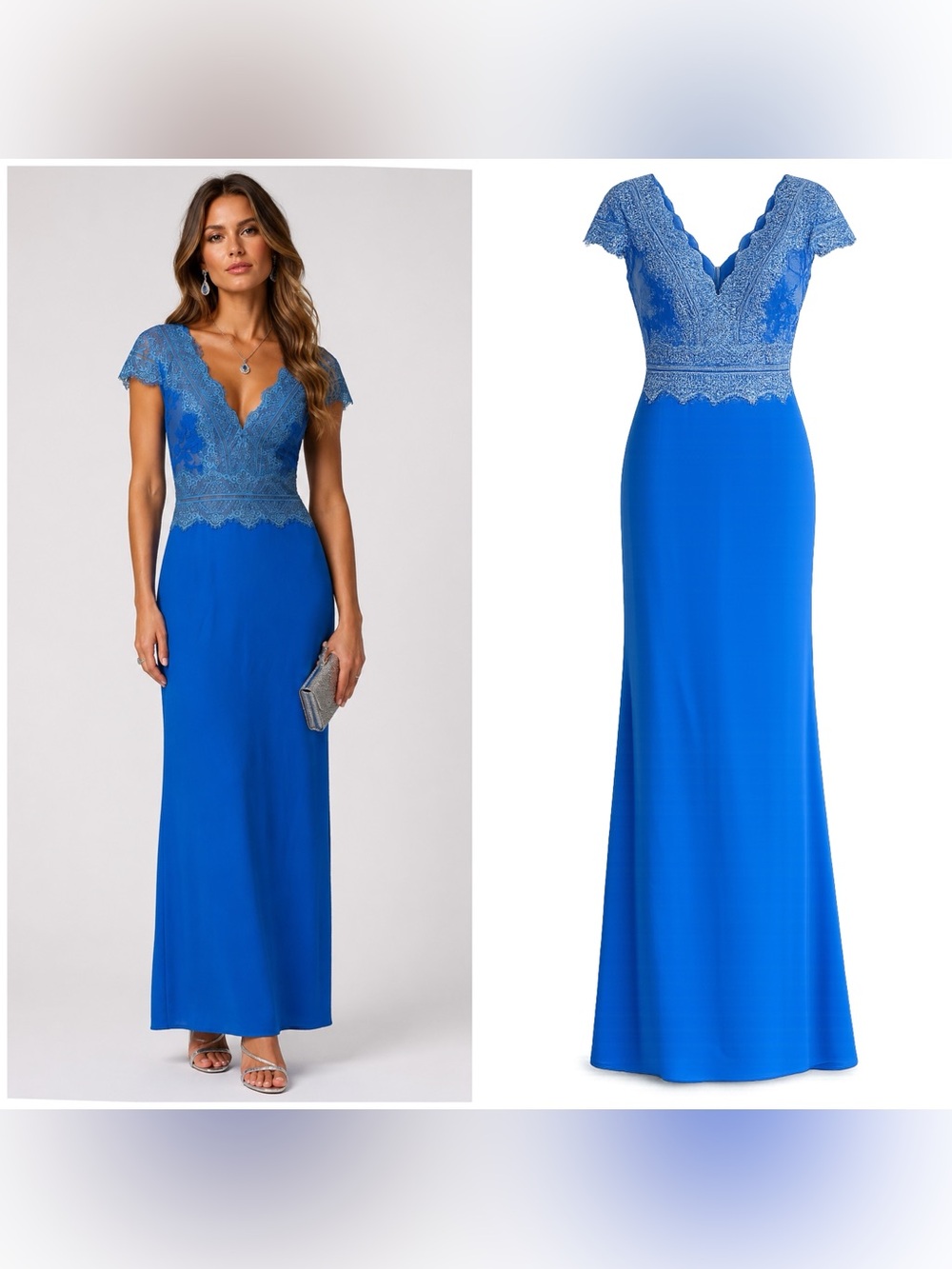 Tadashi Shoji Nolan Lace Bodice Gown